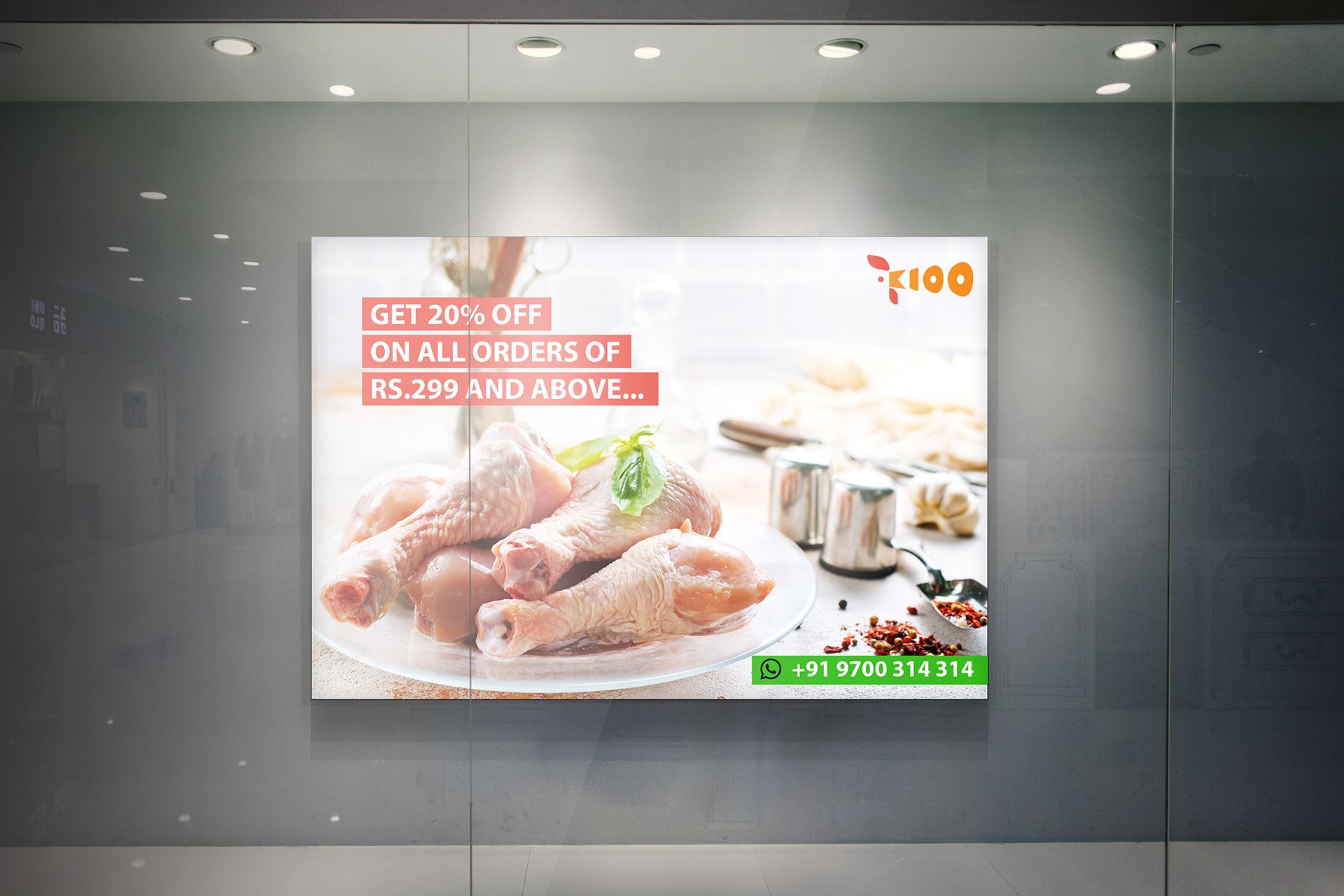 Logo Design and Branding of Kioo Chicken.