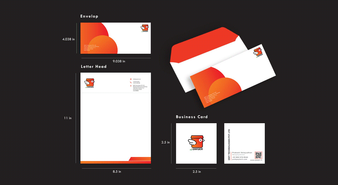 Logo Design and Branding of Qwqer India.