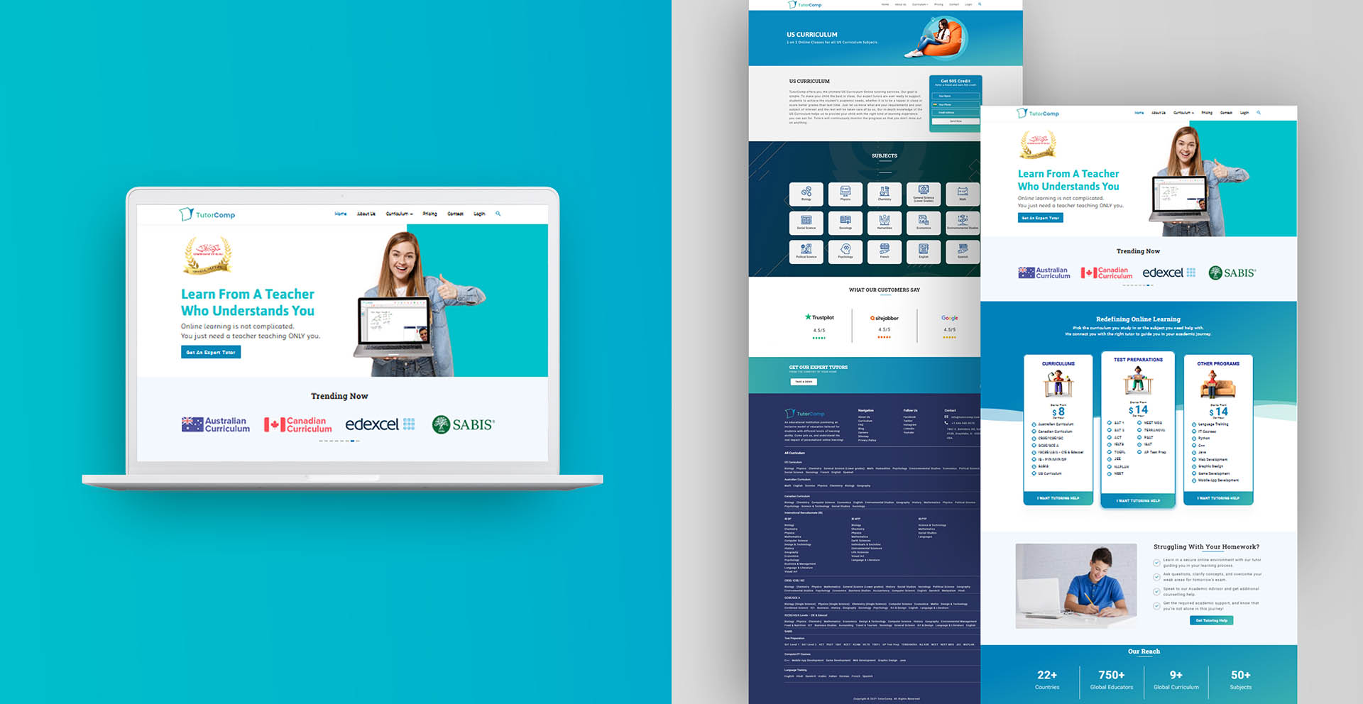 Tutorcomp - Branding, Web Design & Development